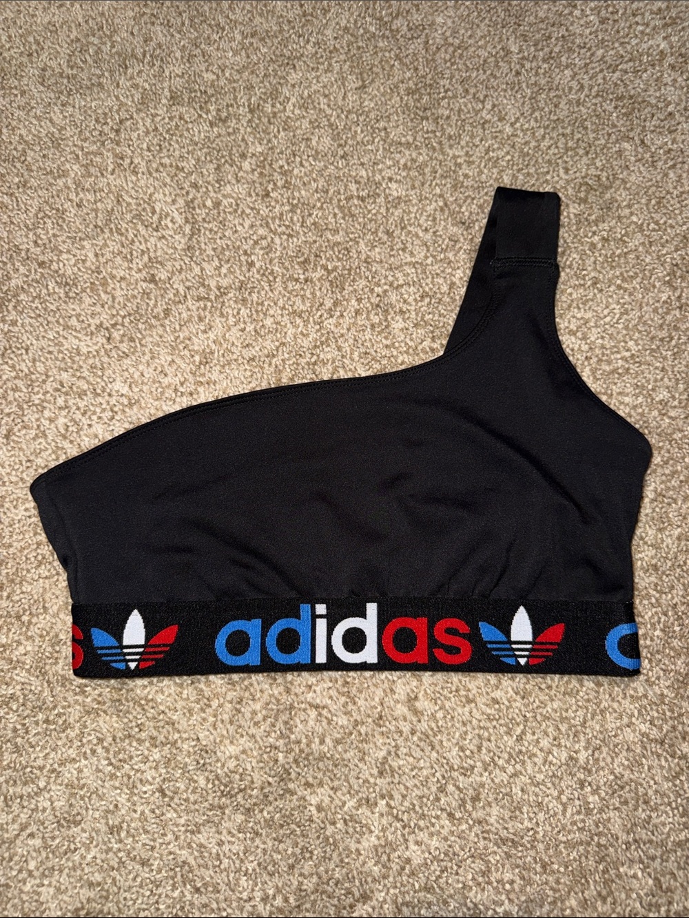 Adidas Primeblue One shoulder sports bra. Size women’s small.